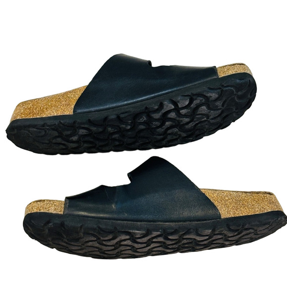 Birkenstock Betula Black Leather Sandals SZ 7 - Picture 9 of 12